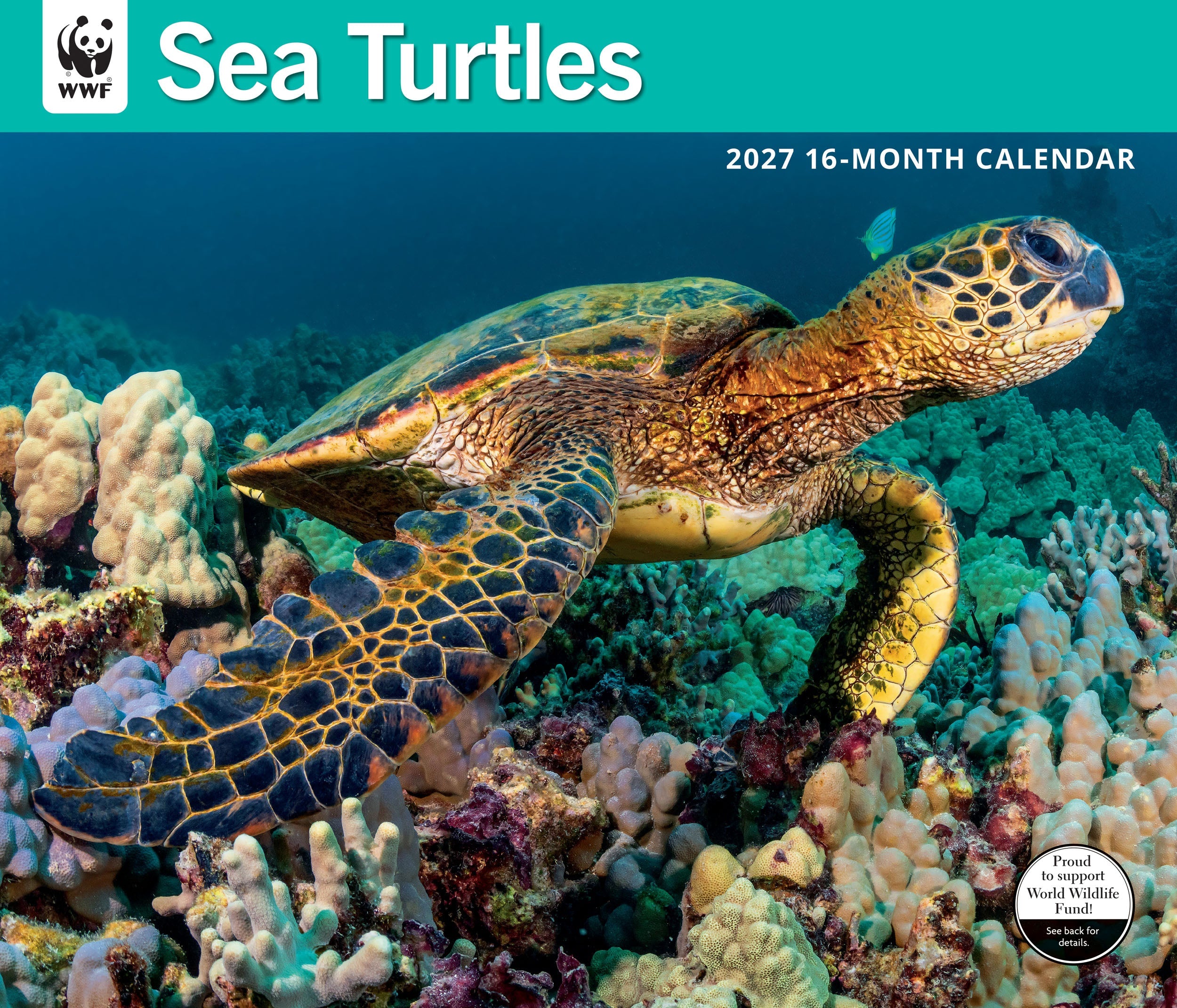 2027 WWF Sea Turtles - Deluxe Wall Calendar – image 1