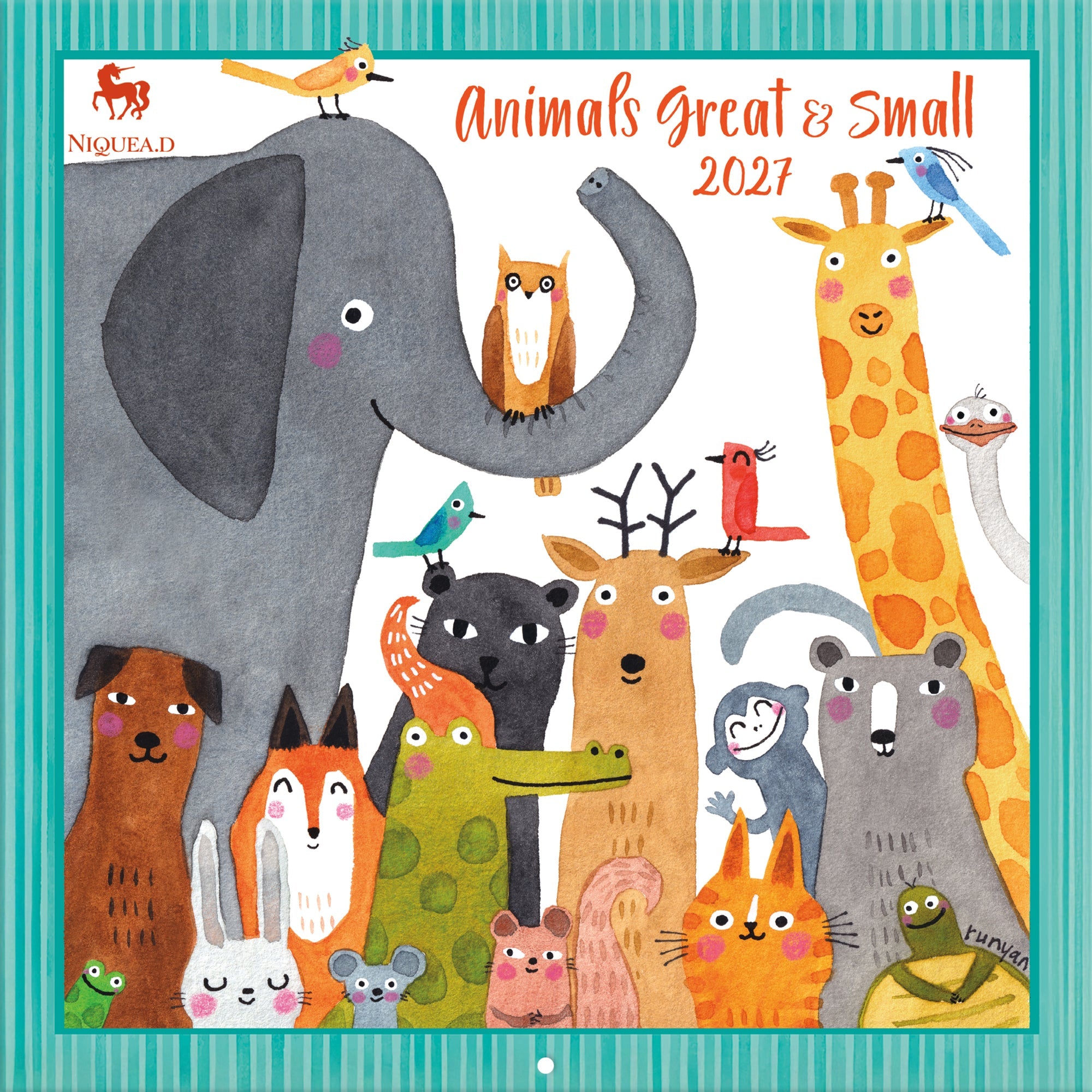 2027 Animals Great & Small - Square Wall Calendar – image 1