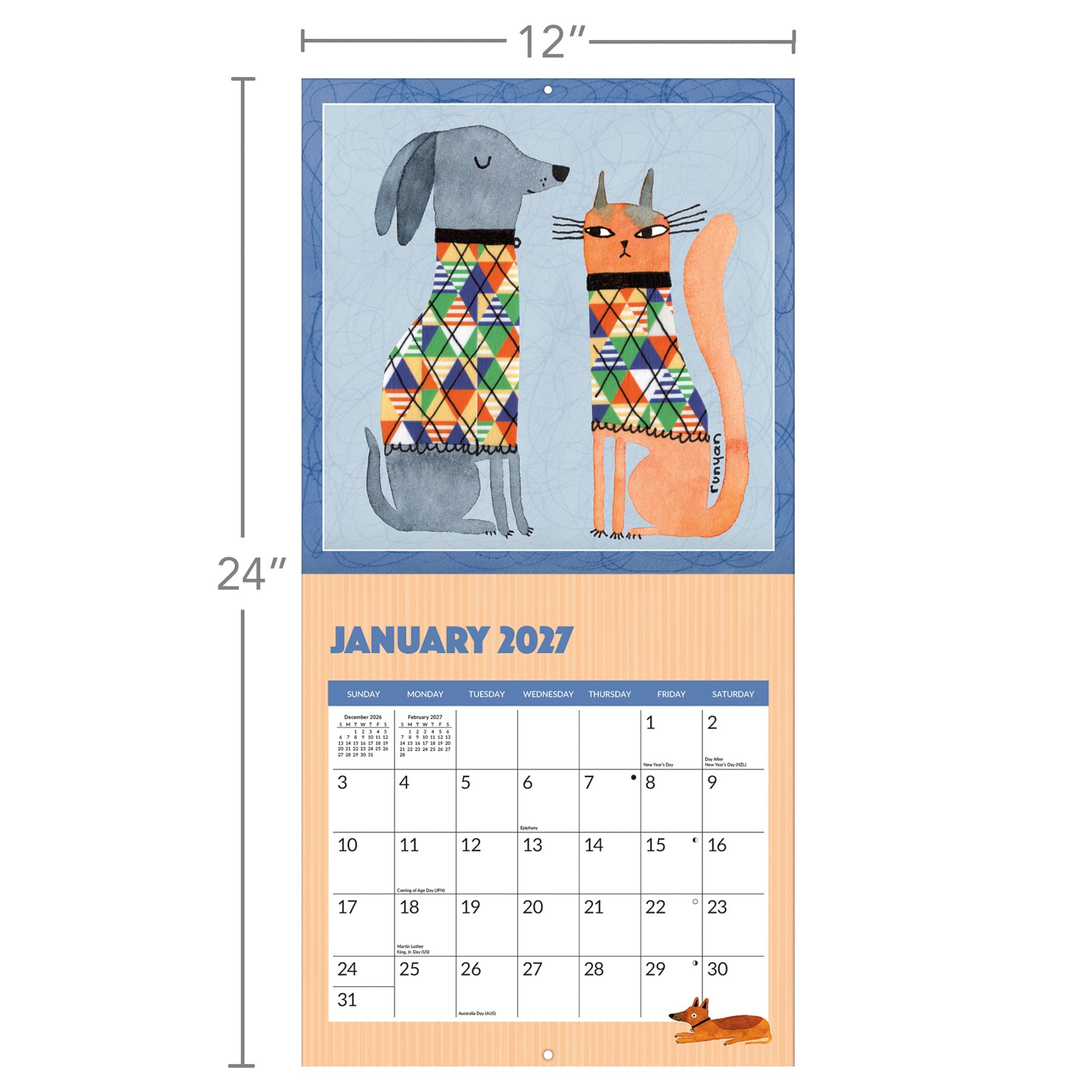 2027 Cats & Dogs - Square Wall Calendar – image 4