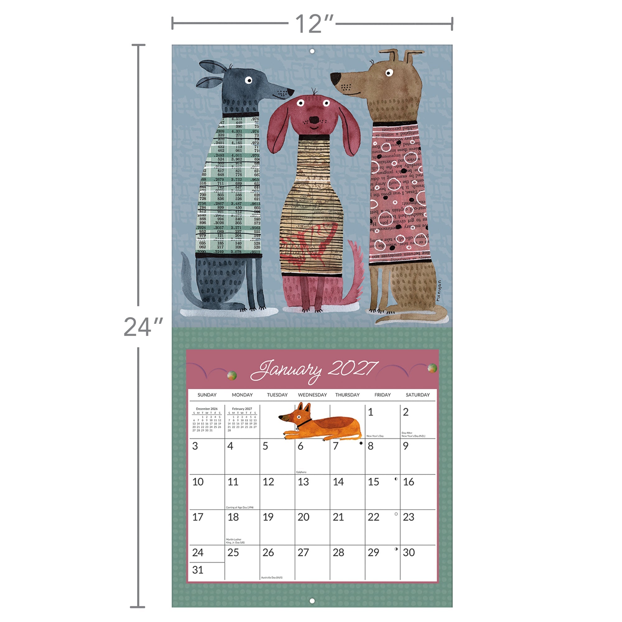 2027 Dogs Galore - Square Wall Calendar – image 4