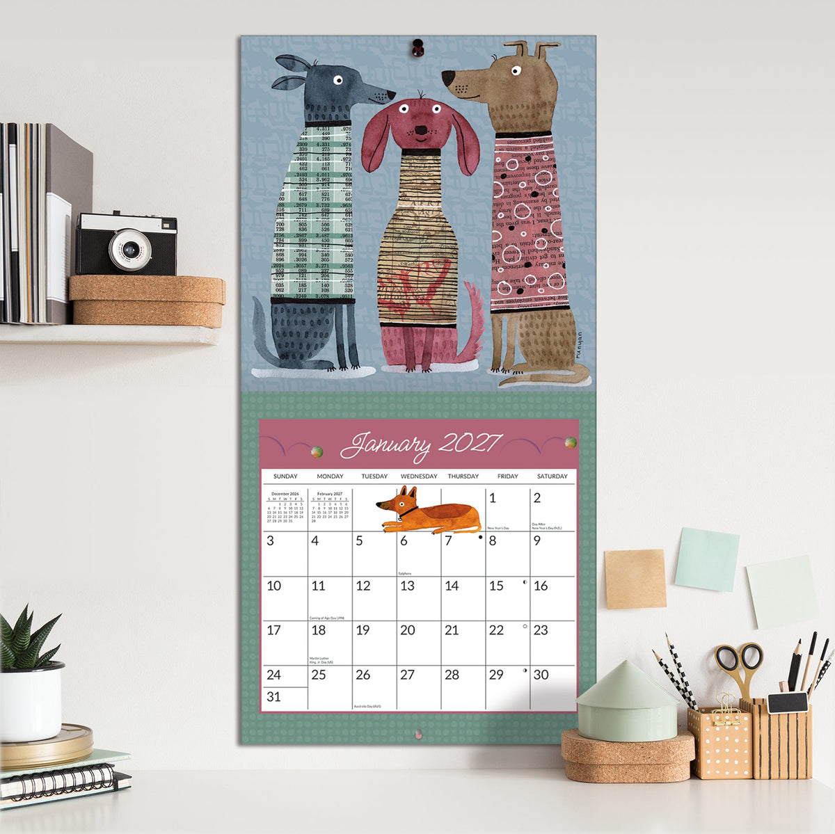 2027 Dogs Galore - Square Wall Calendar – image 5