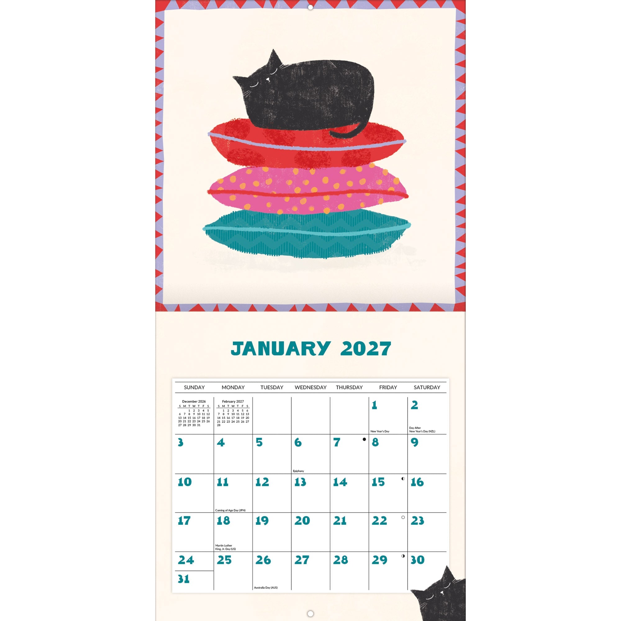 2027 Funky Cats - Square Wall Calendar – image 3