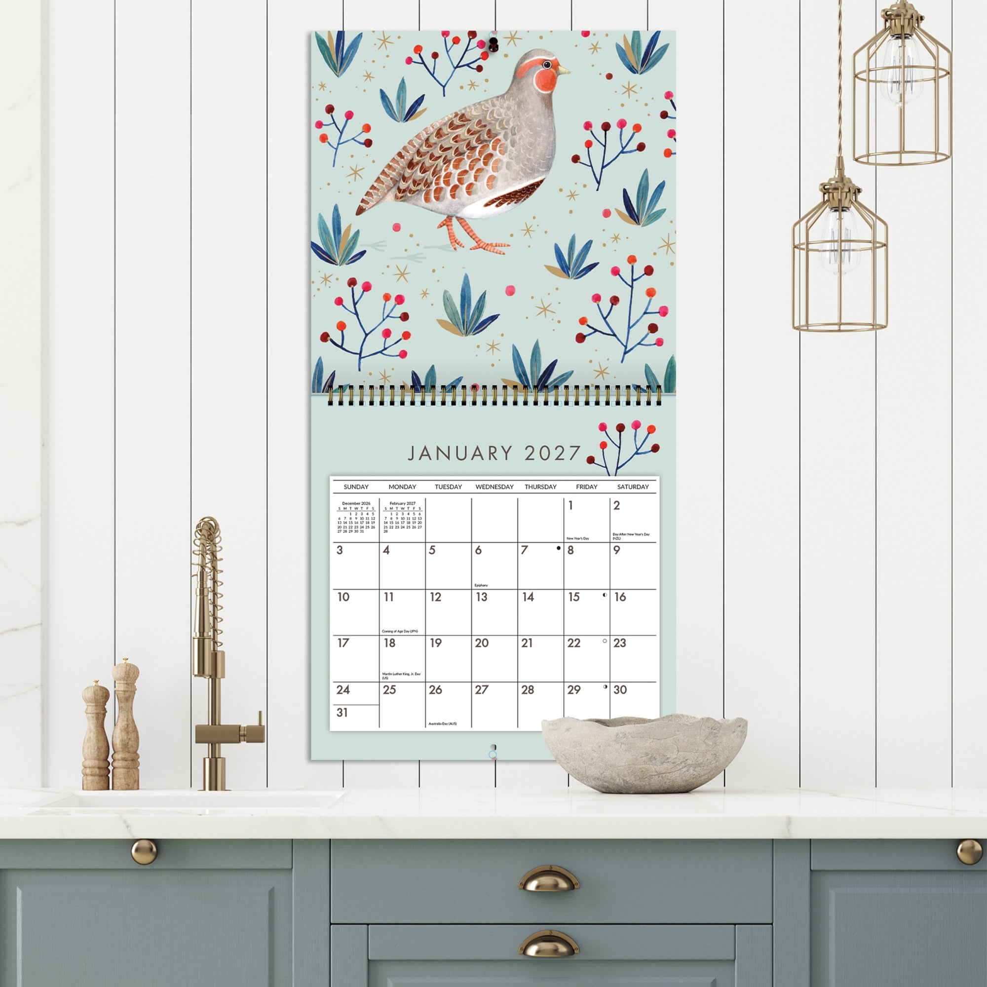 2027 Wonder Of Birds - Spiral Square Wall Calendar – image 6