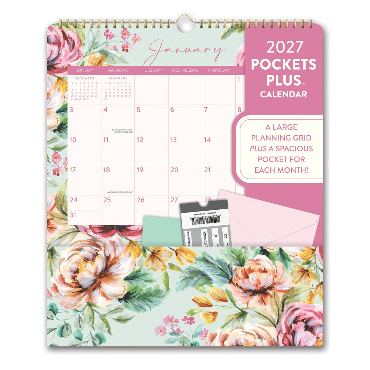 2027 Bella Flora Pockets Plus™ Wall Calendar