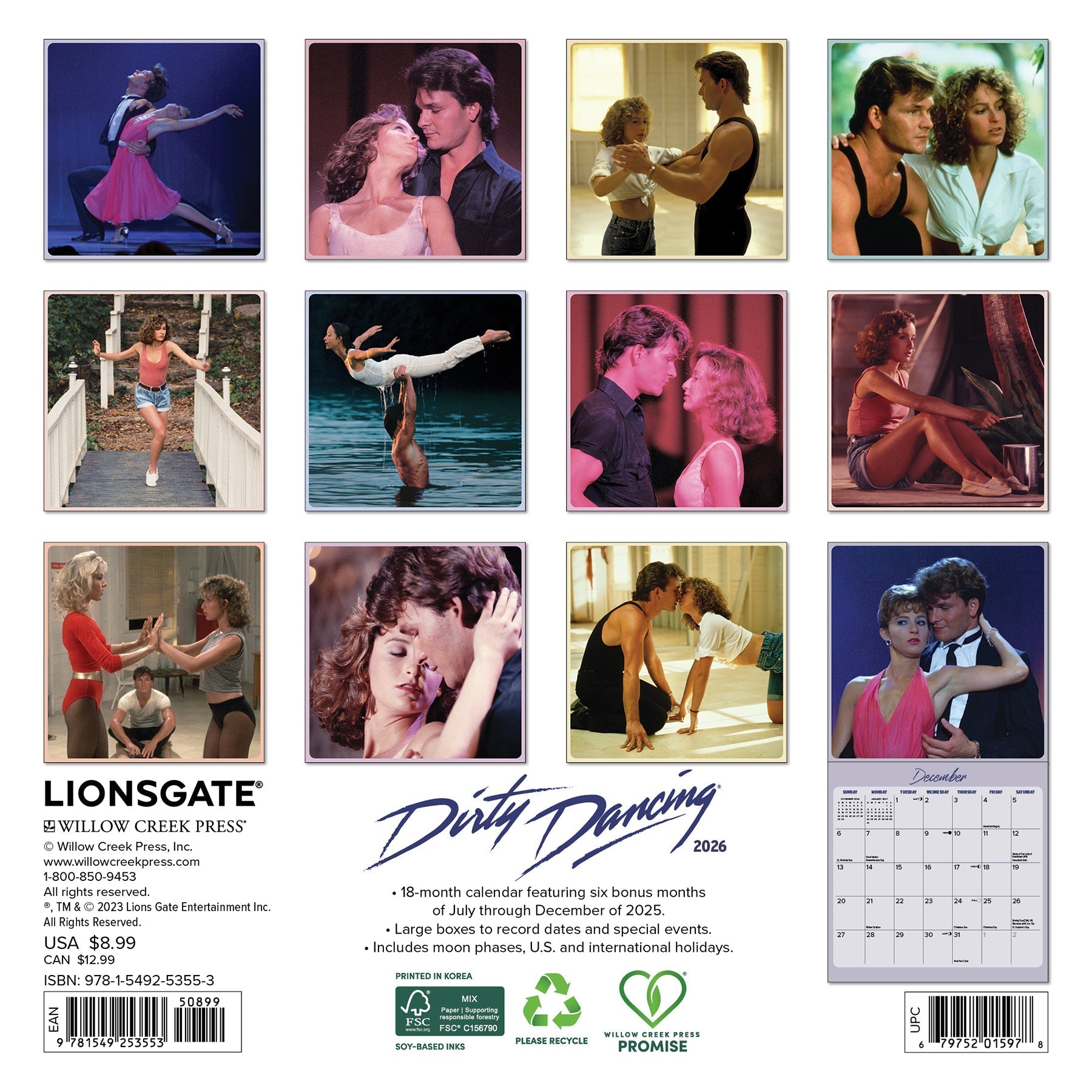 2026 Dirty Dancing - Mini Wall Calendar