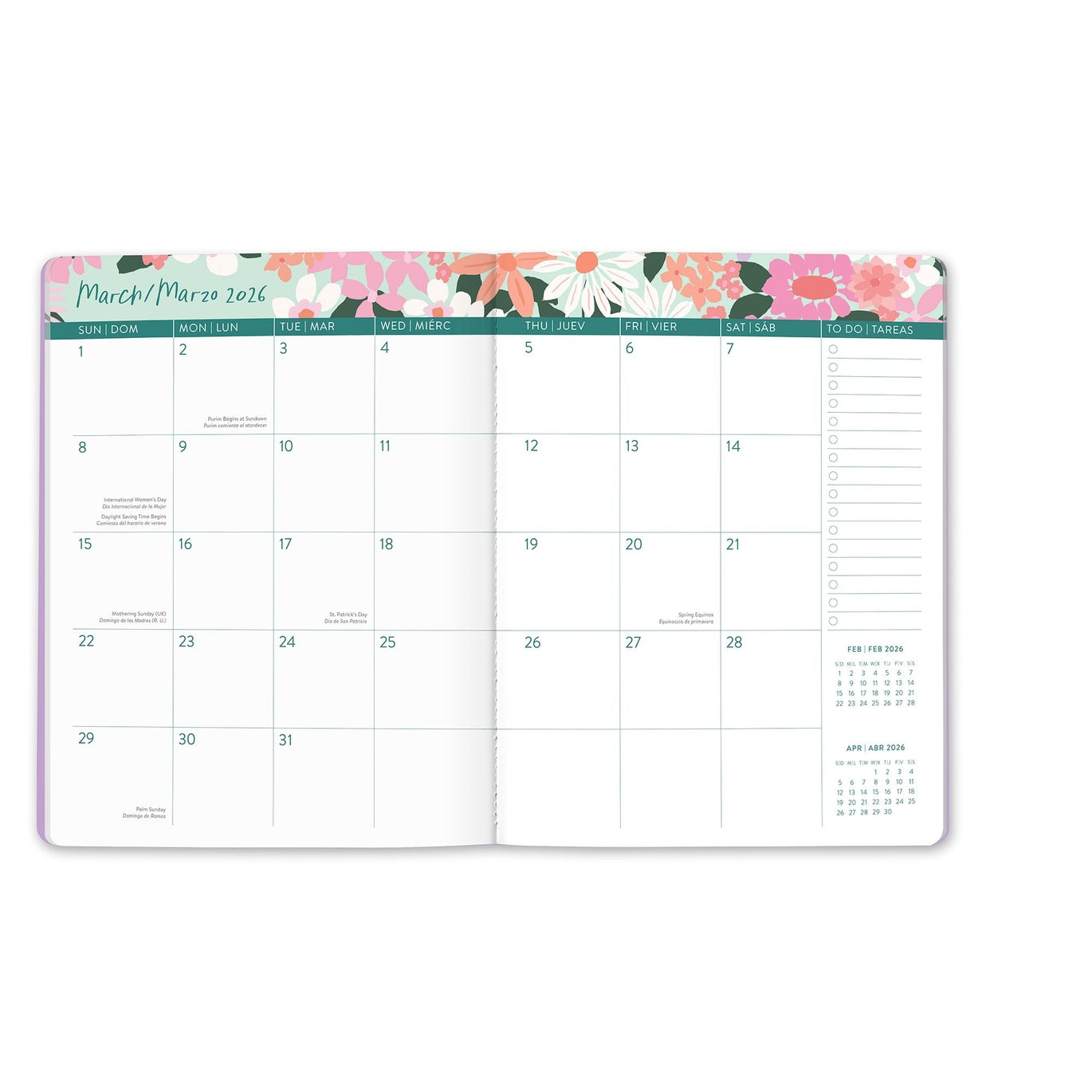 2026 Secret Garden - Just Right 17-Month Monthly Diary/Planner