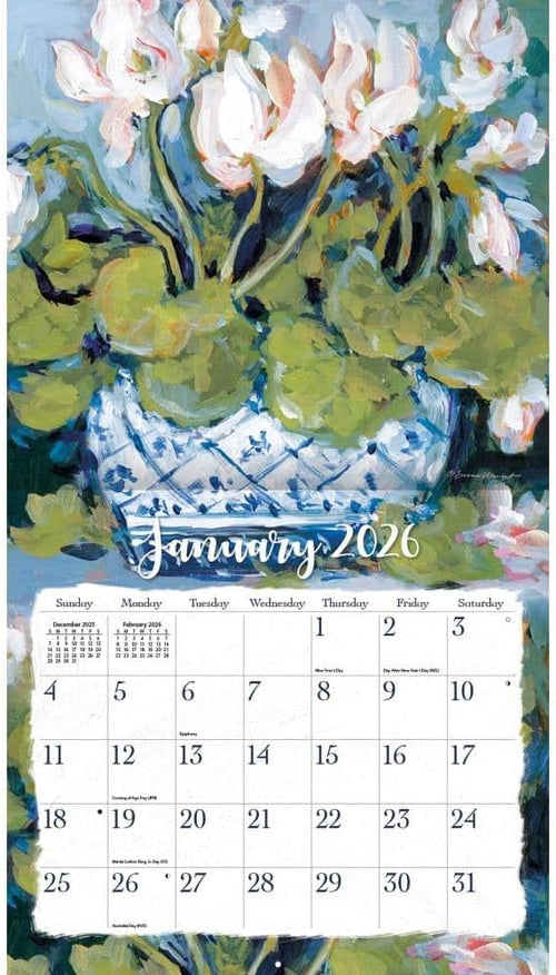2026 LANG Gallery Florals - Deluxe Wall Calendar