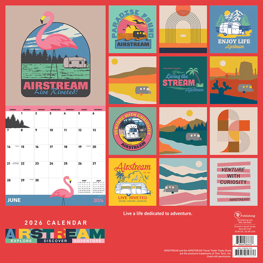 2026 Airstream - Square Wall Calendar