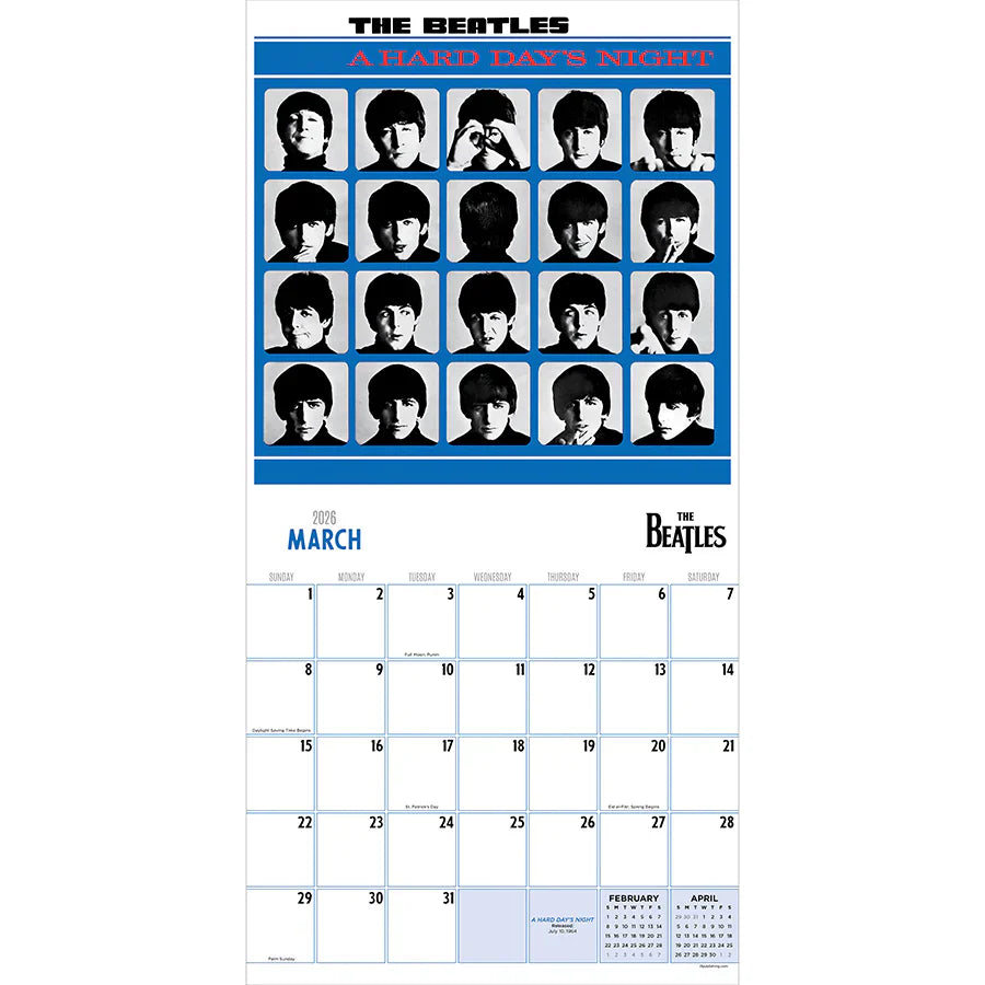 2026 The Beatles: Albums & Artwork - Square Wall Calendar
