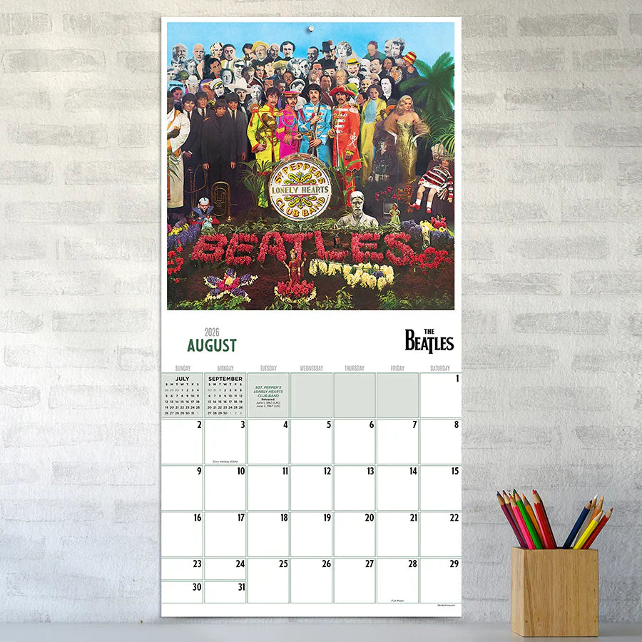2026 The Beatles: Albums & Artwork - Square Wall Calendar