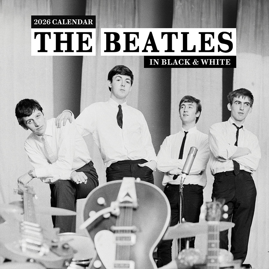 2026 The Beatles: In Black & White - Square Wall Calendar
