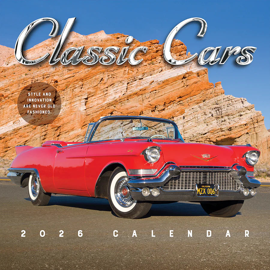 2026 Classic Cars - Square Wall Calendar