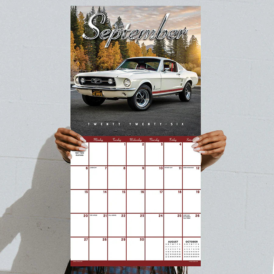 2026 Classic Cars - Square Wall Calendar