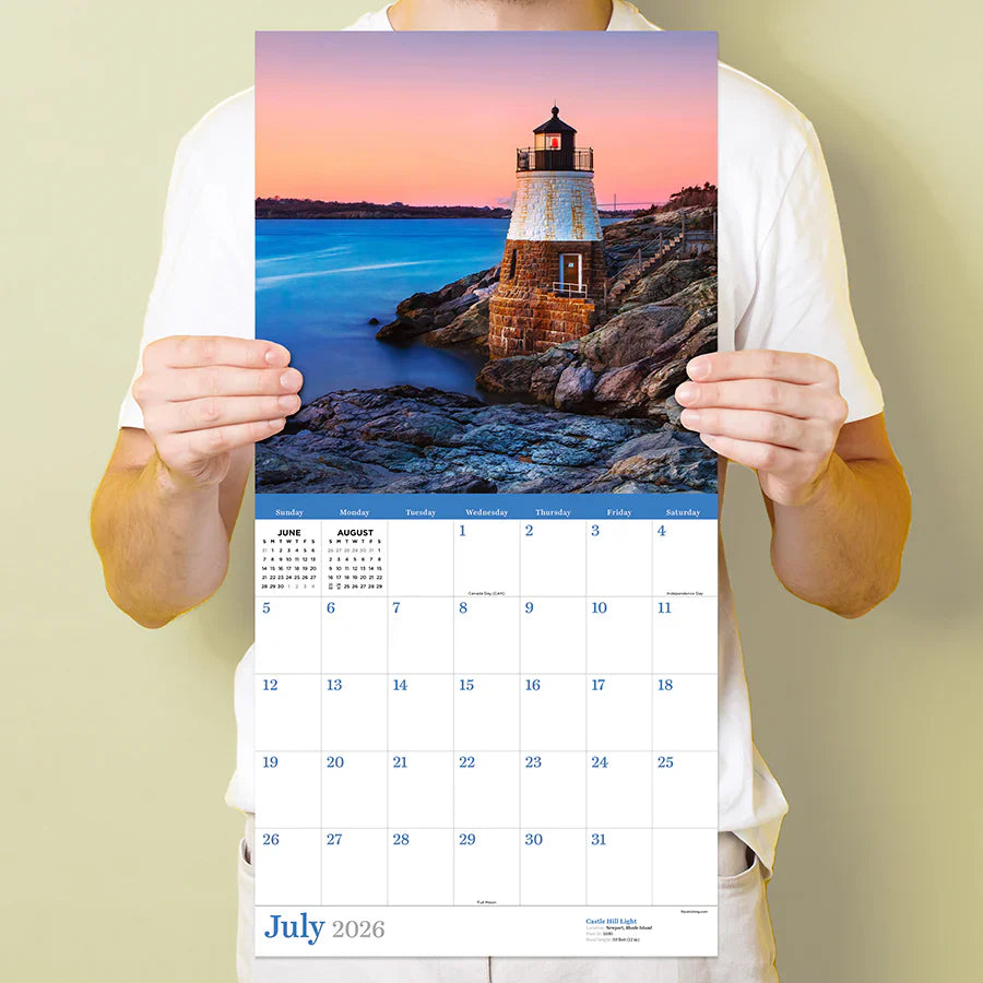 2026 Lighthouses - Square Wall Calendar