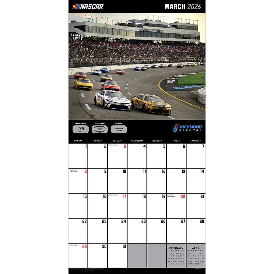 2026 Nascar Tracks - Square Wall Calendar