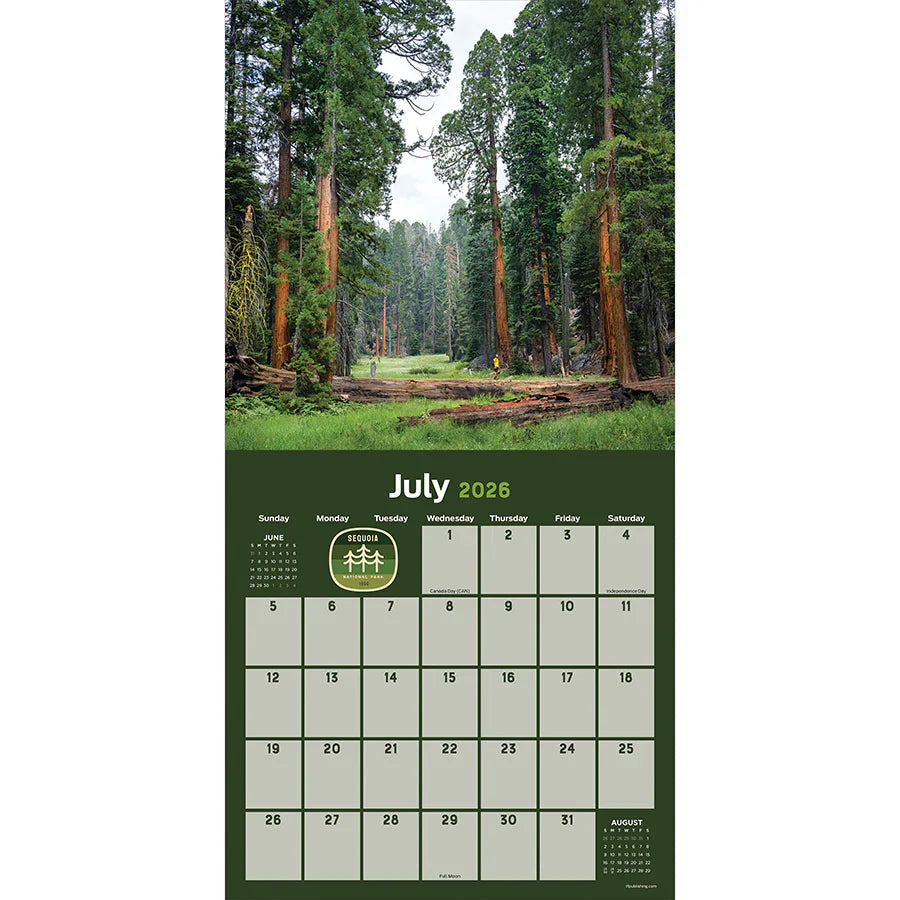 2026 National Parks - Square Wall Calendar