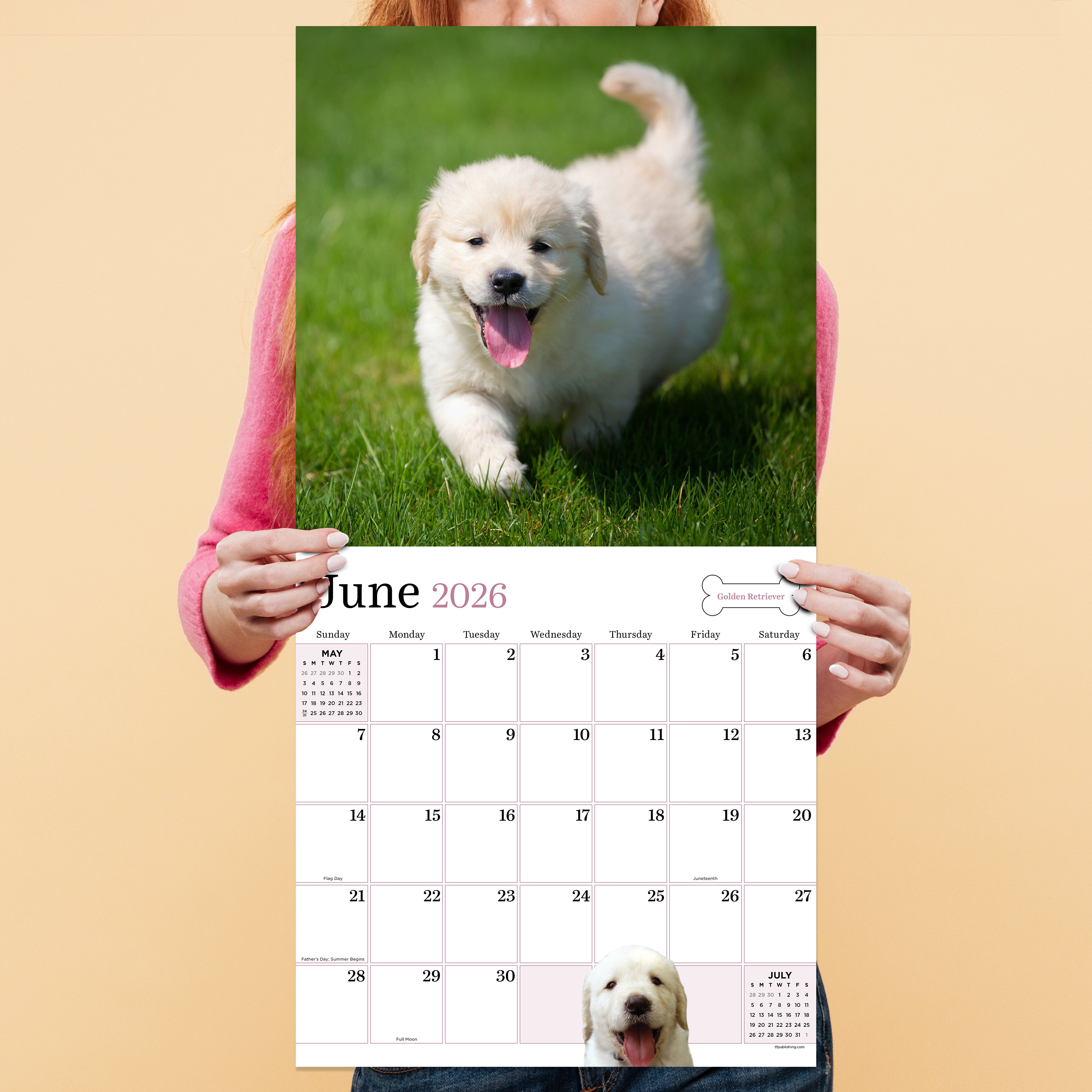 2026 Puppies - Square Wall Calendar