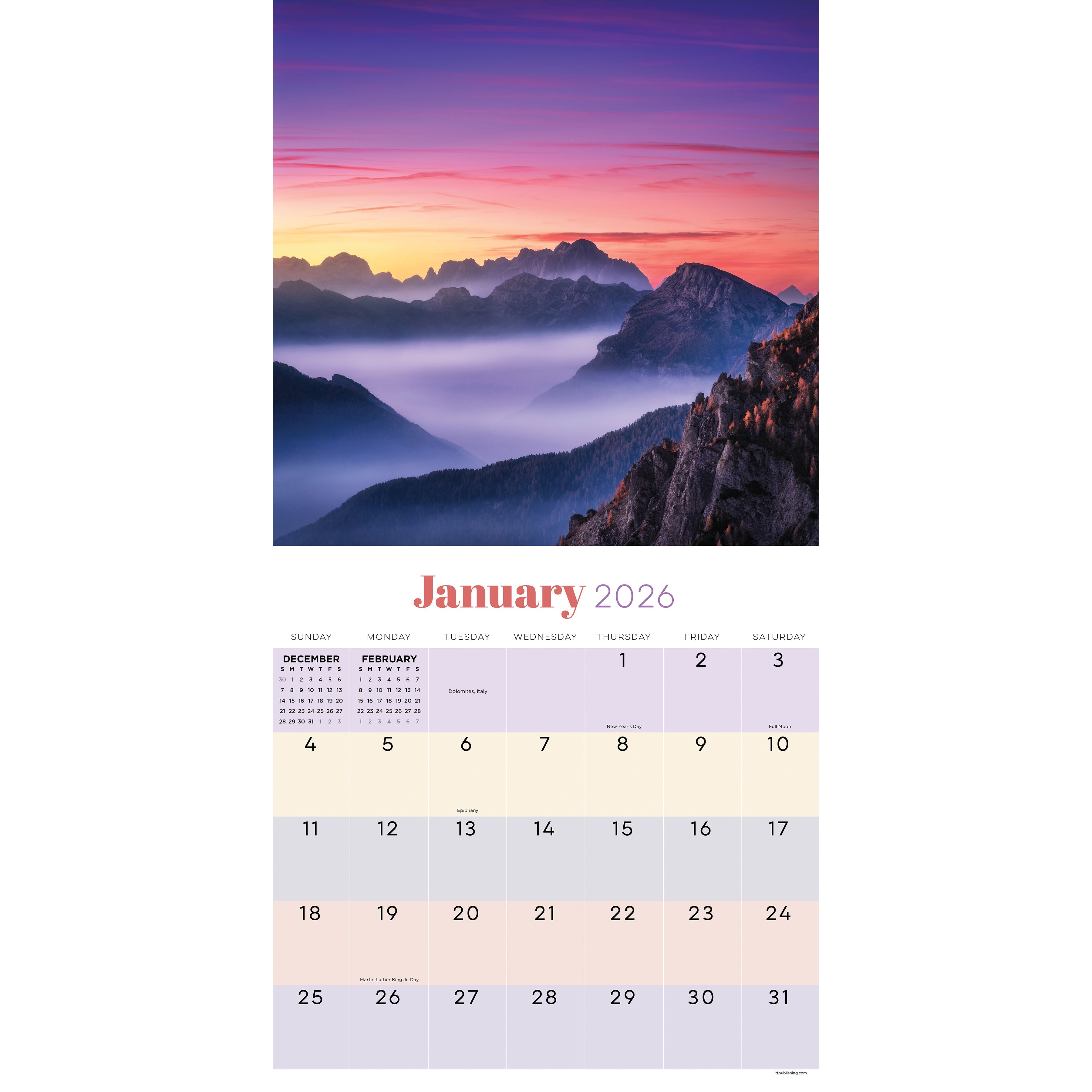 2026 Sunsets - Square Wall Calendar