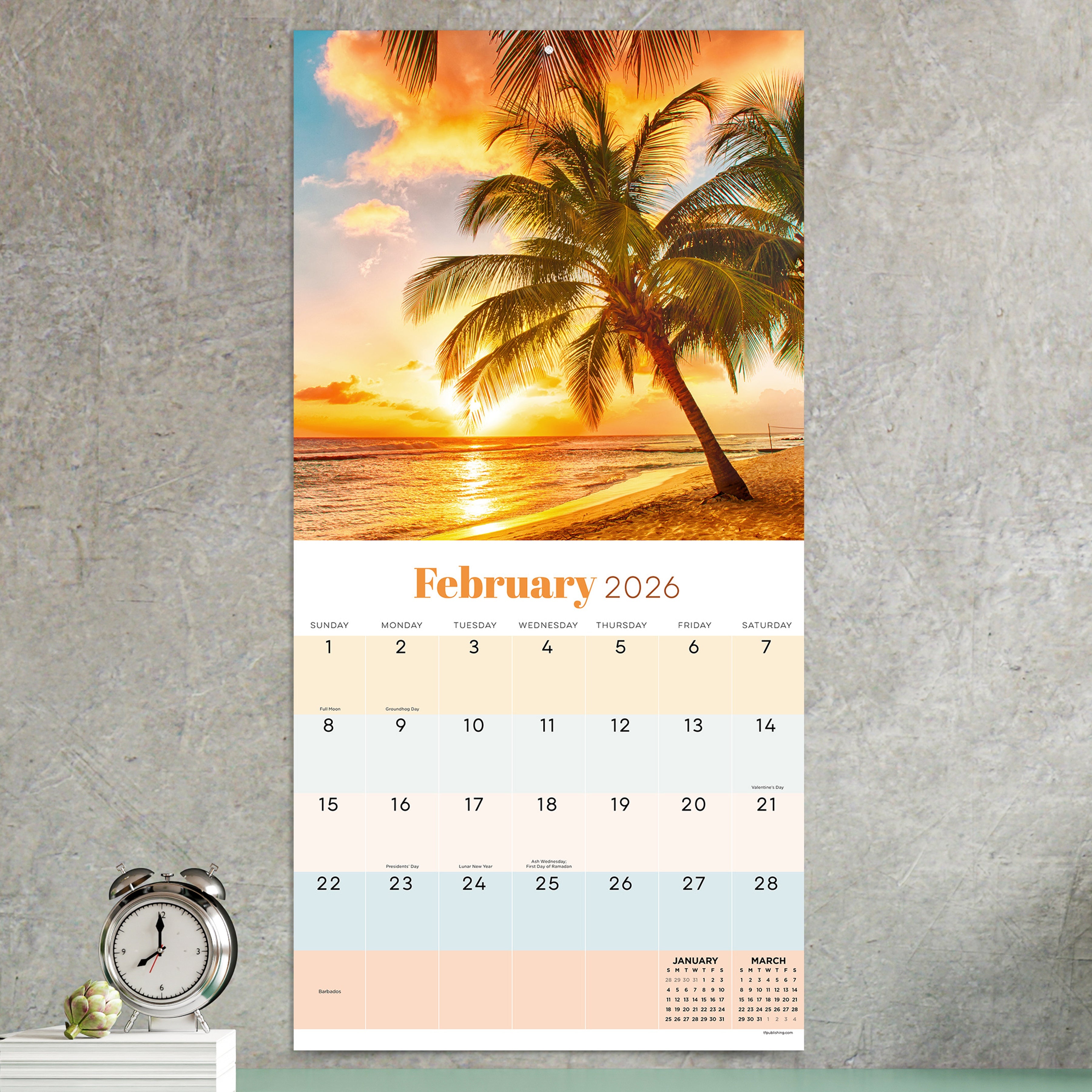2026 Sunsets - Square Wall Calendar