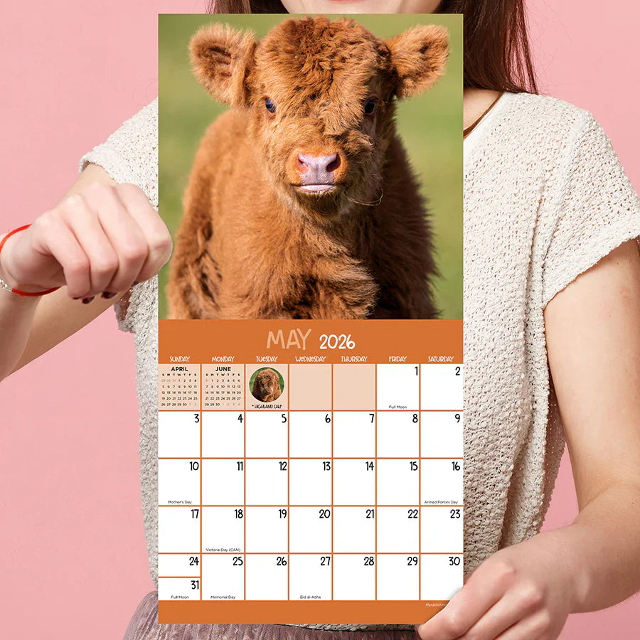 2026 Baby Animals - Mini Wall Calendar