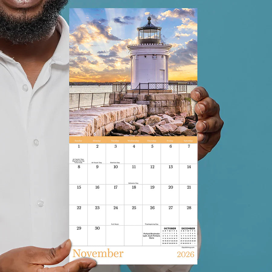 2026 Lighthouses - Mini Wall Calendar