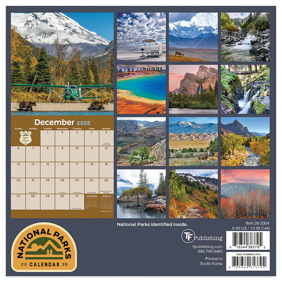 2026 National Parks - Mini Wall Calendar