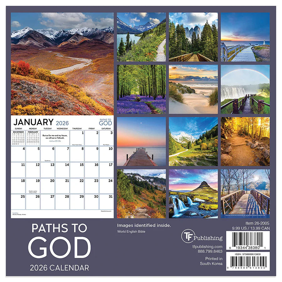 2026 Paths to God - Mini Wall Calendar