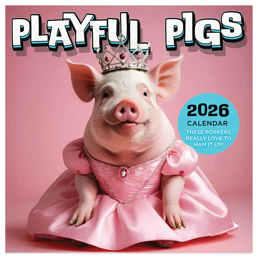 2026 Playful Pigs - Mini Wall Calendar
