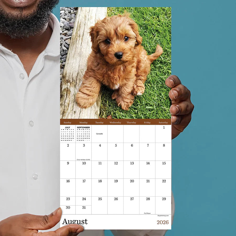 2026 Puppies - Mini Wall Calendar