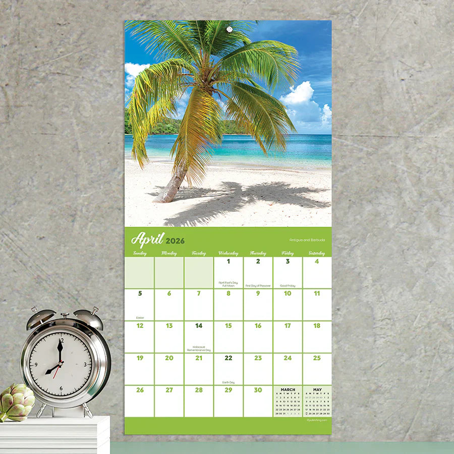 2026 Tropical Beaches - Mini Wall Calendar