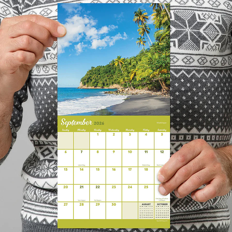 2026 Tropical Beaches - Mini Wall Calendar