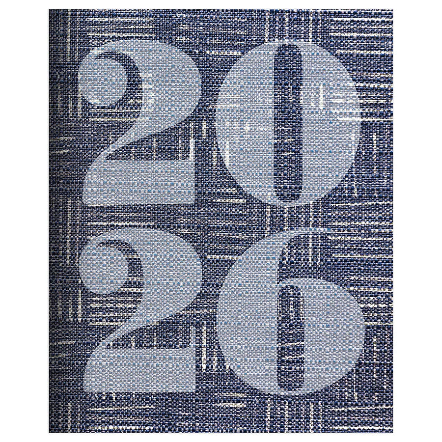 2026 Basket Weave Blue - Medium Monthly Diary/Planner