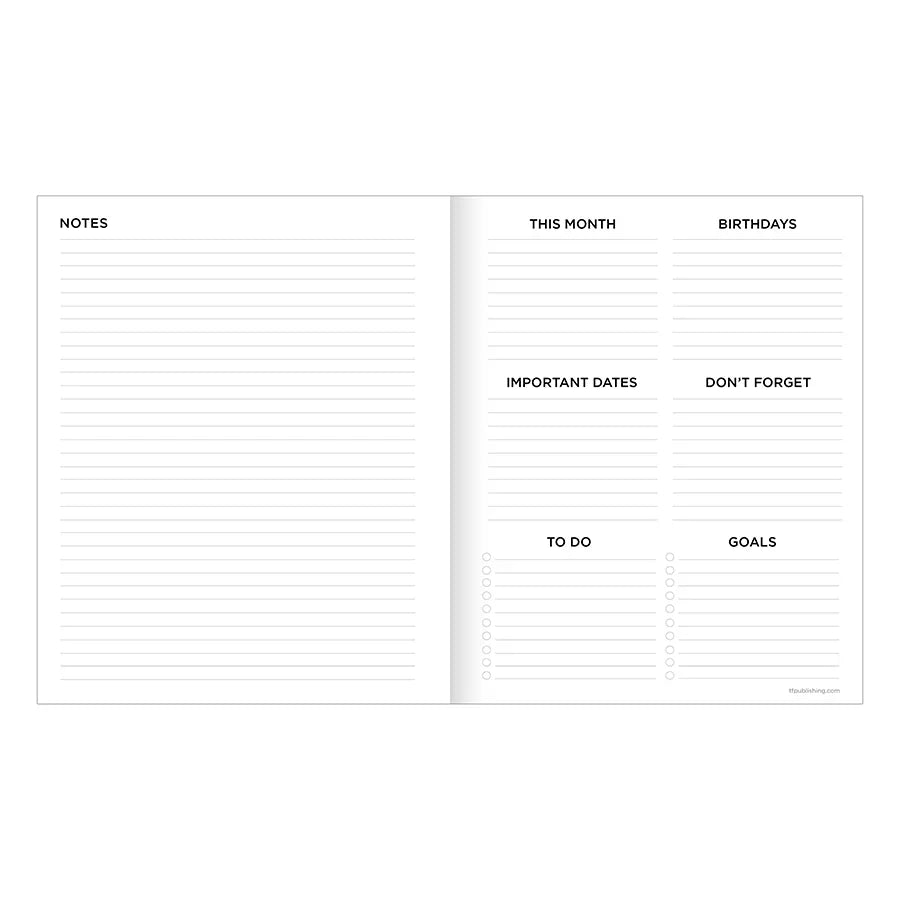 2026 Basket Weave Blue - Medium Monthly Diary/Planner