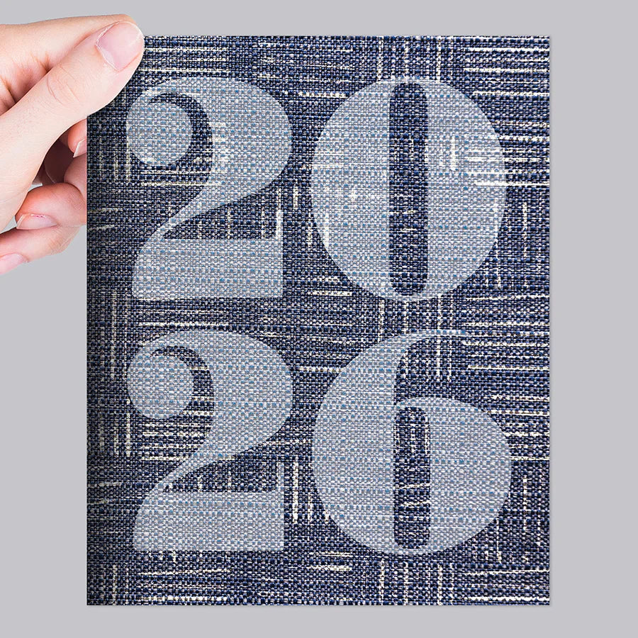 2026 Basket Weave Blue - Medium Monthly Diary/Planner