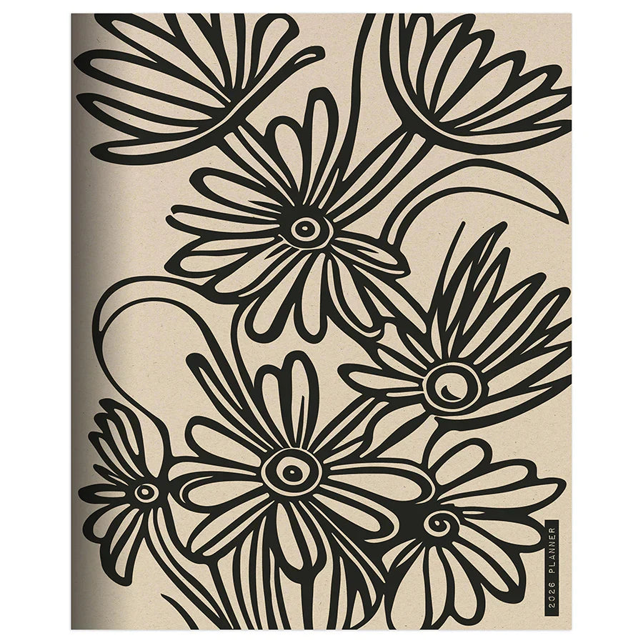 2026 Drawn Daisies - Medium Monthly Diary/Planner