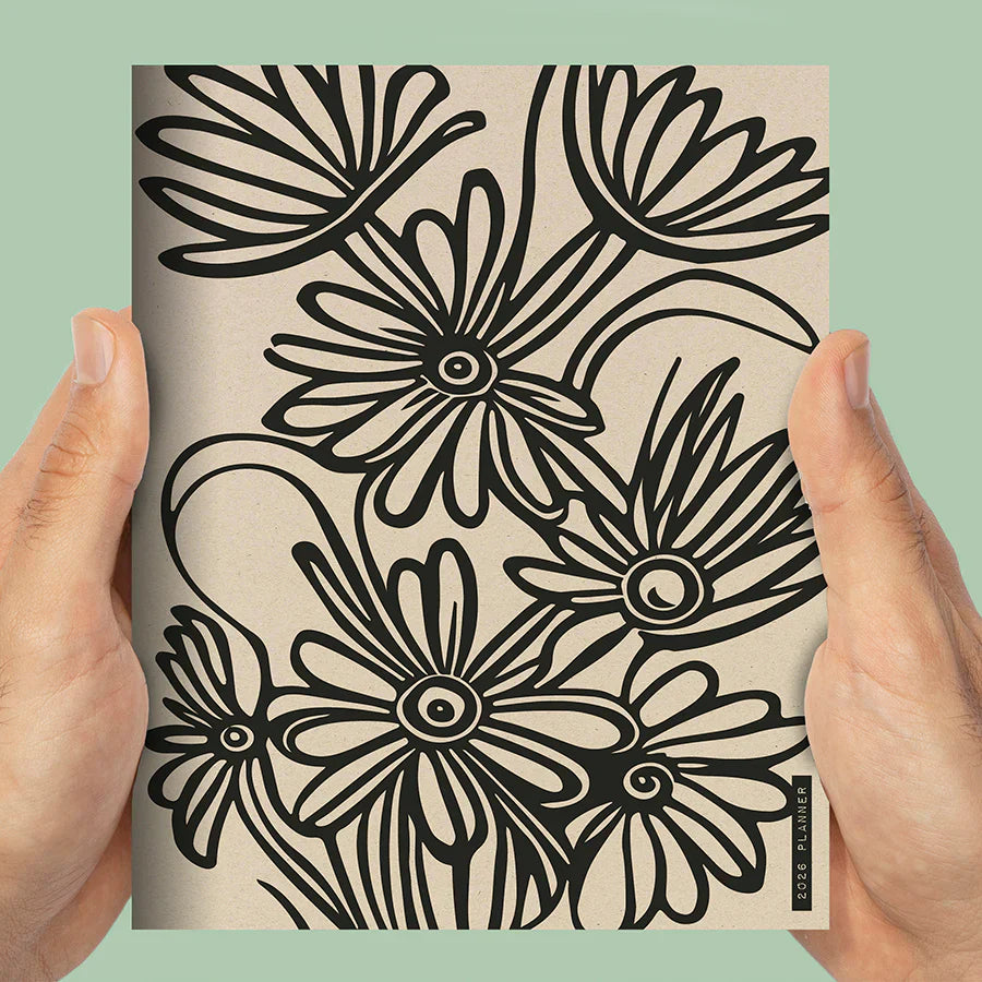 2026 Drawn Daisies - Medium Monthly Diary/Planner