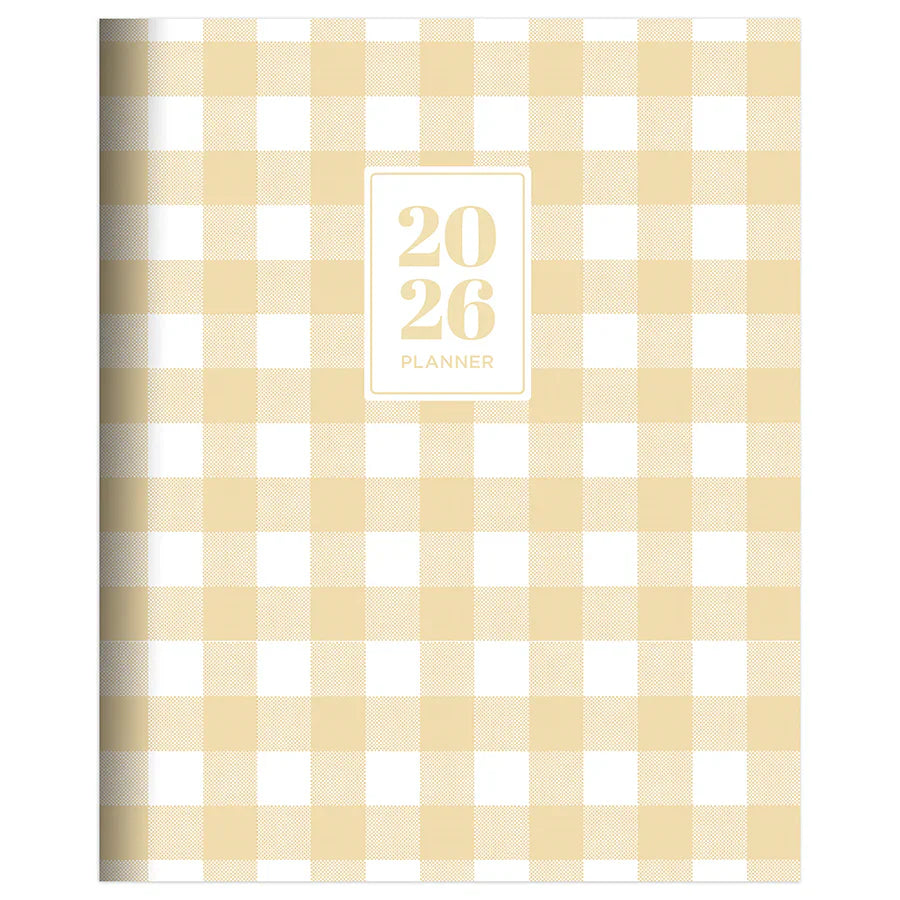 2026 Gingham Wheat - Medium Monthly Diary/Planner