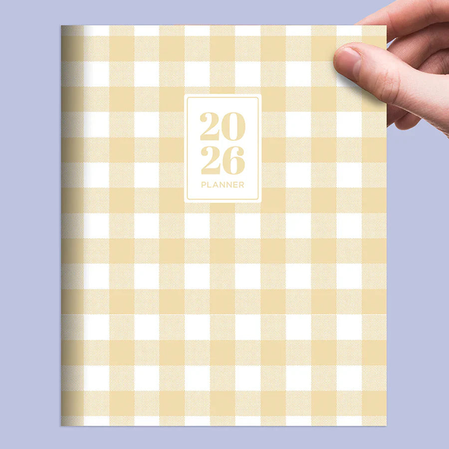 2026 Gingham Wheat - Medium Monthly Diary/Planner