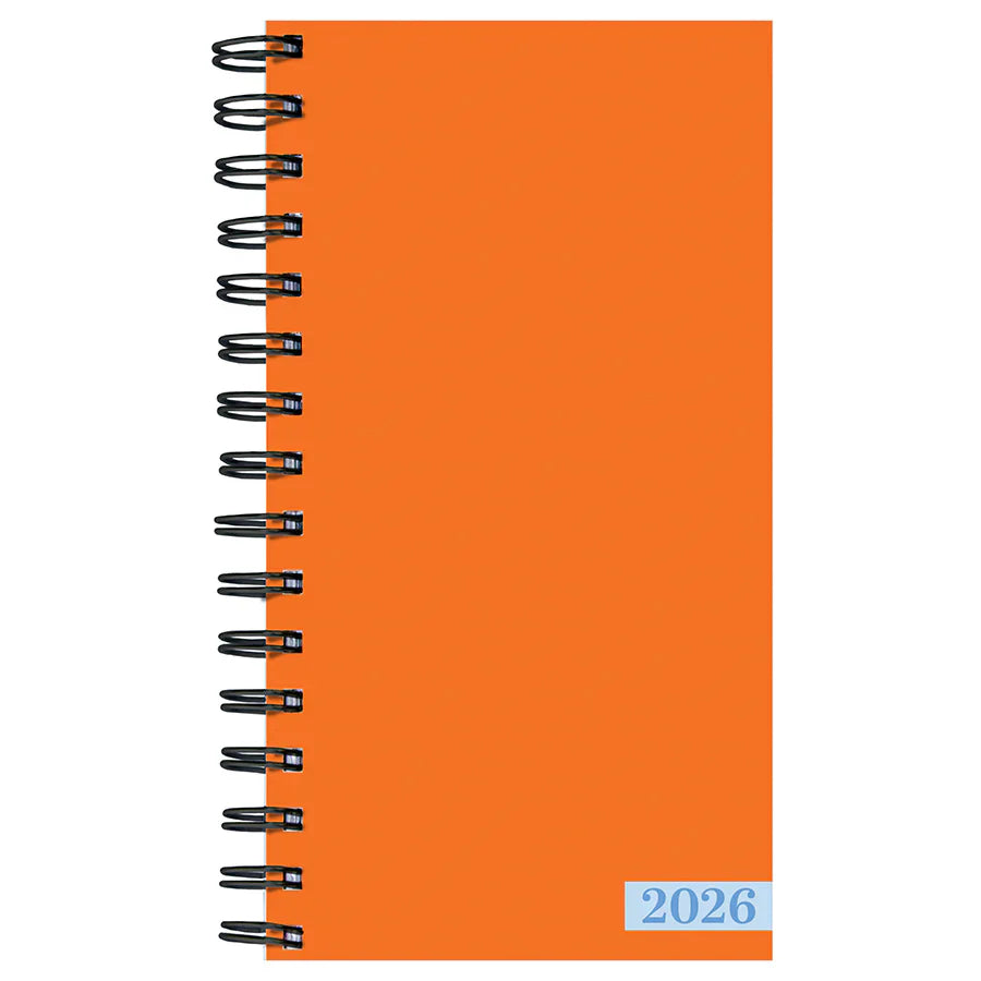 2026 Orange - Small Monthly & Weekly Pocket Diary/Planner