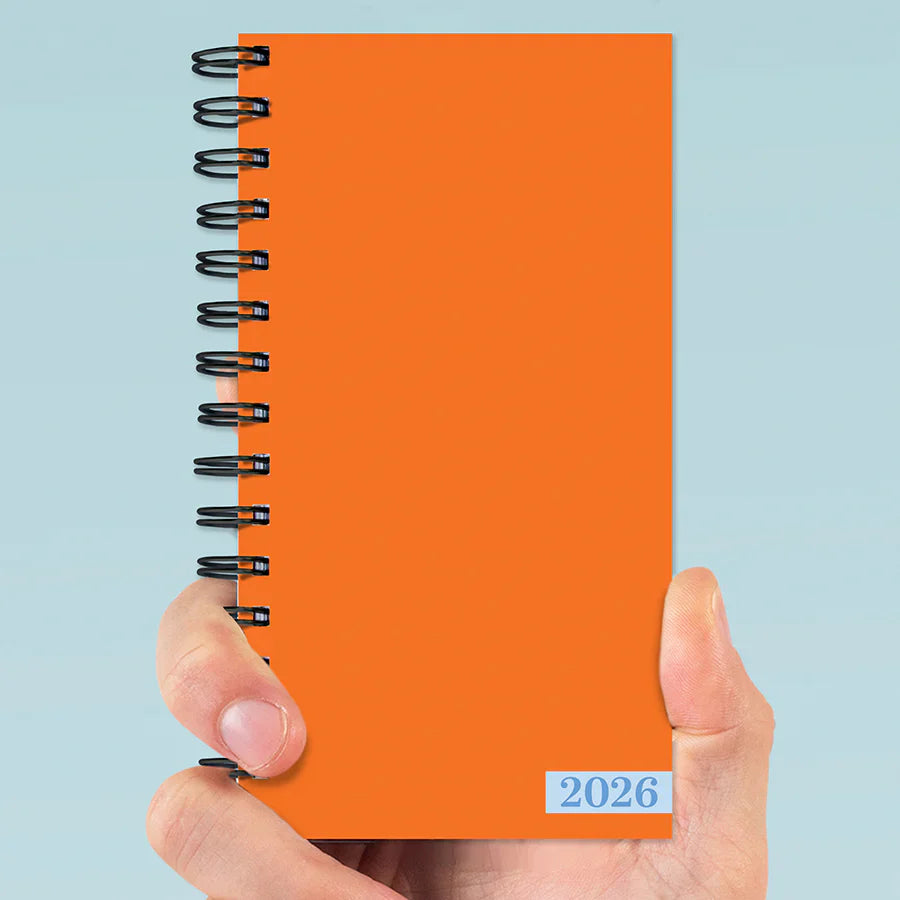 2026 Orange - Small Monthly & Weekly Pocket Diary/Planner