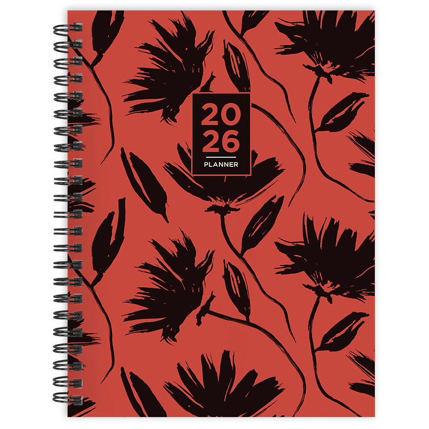 2026 Electric Red - Medium Monthly & Weekly Pocket Diary/Planner
