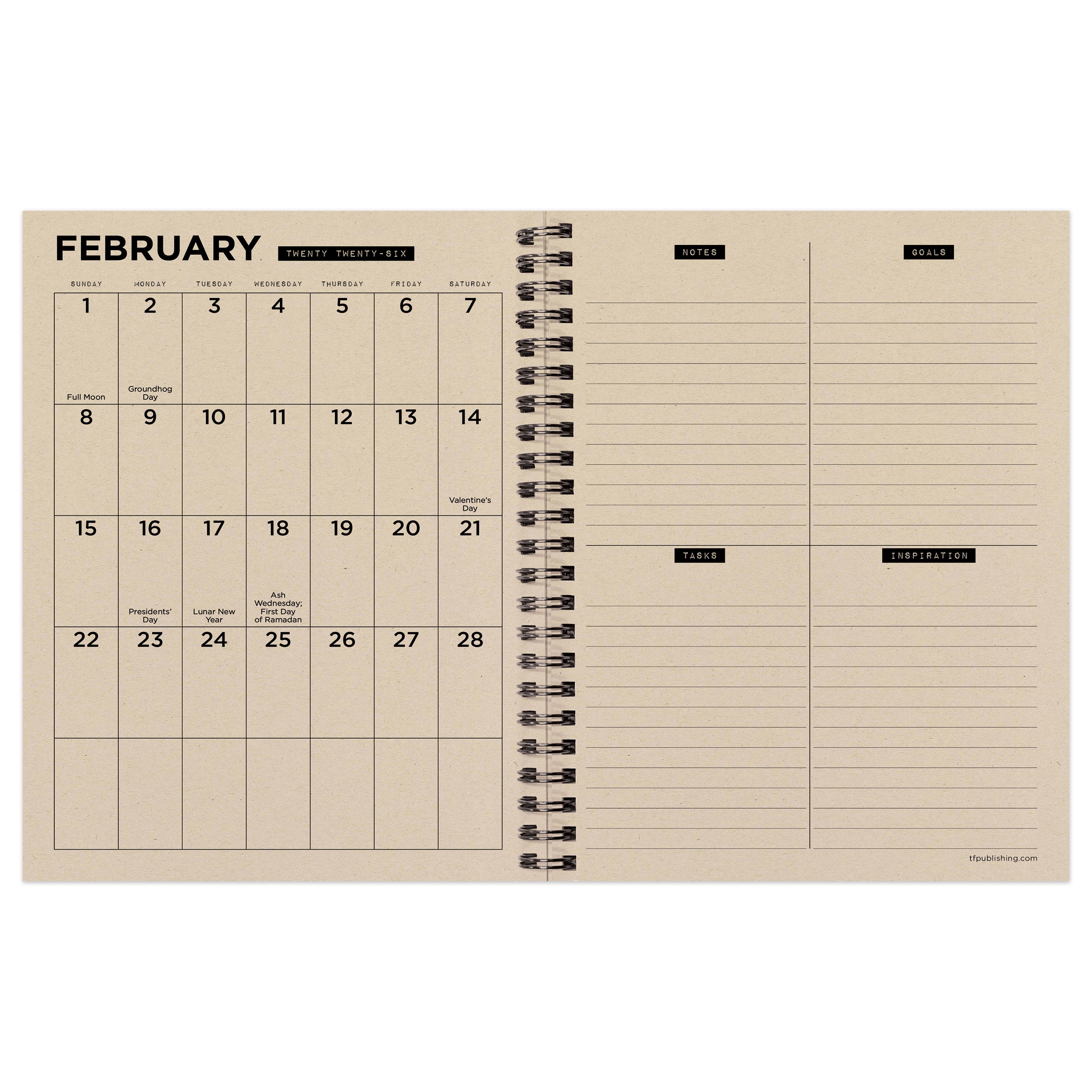 2026 Electric Red - Medium Monthly & Weekly Pocket Diary/Planner