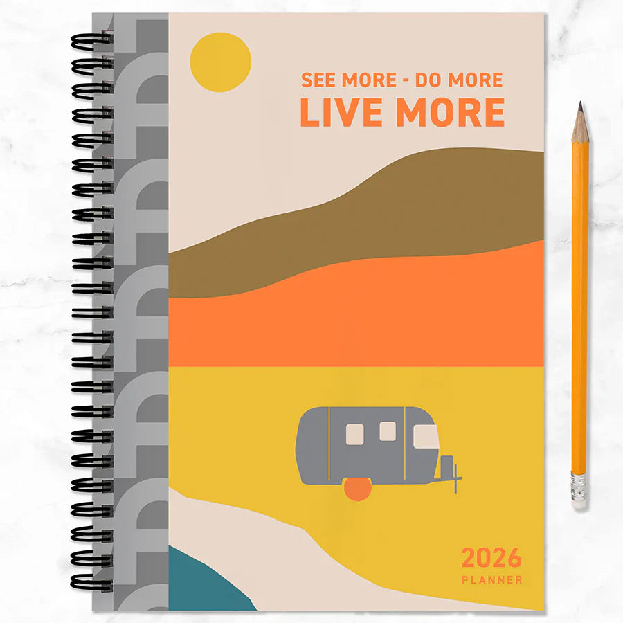2026 Airstream - Medium Monthly & Weekly Pocket Diary/Planner