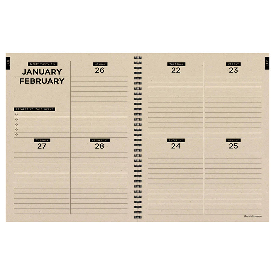 2026 Tree Rings - Large Monthly & Weekly Pocket Diary/Planner