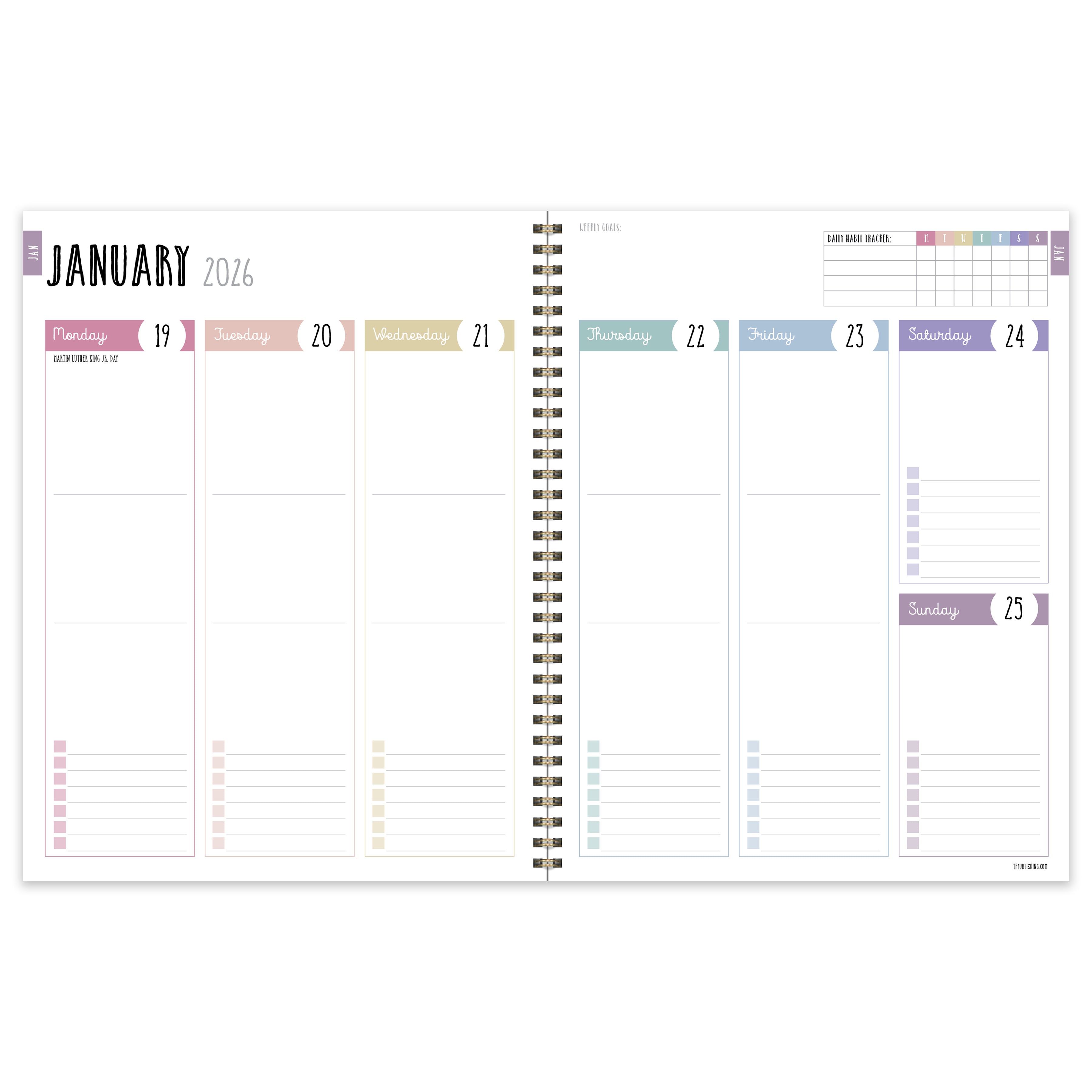 2026 Almost Rainbow - Large Monthly & Weekly Pocket Diary/Planner