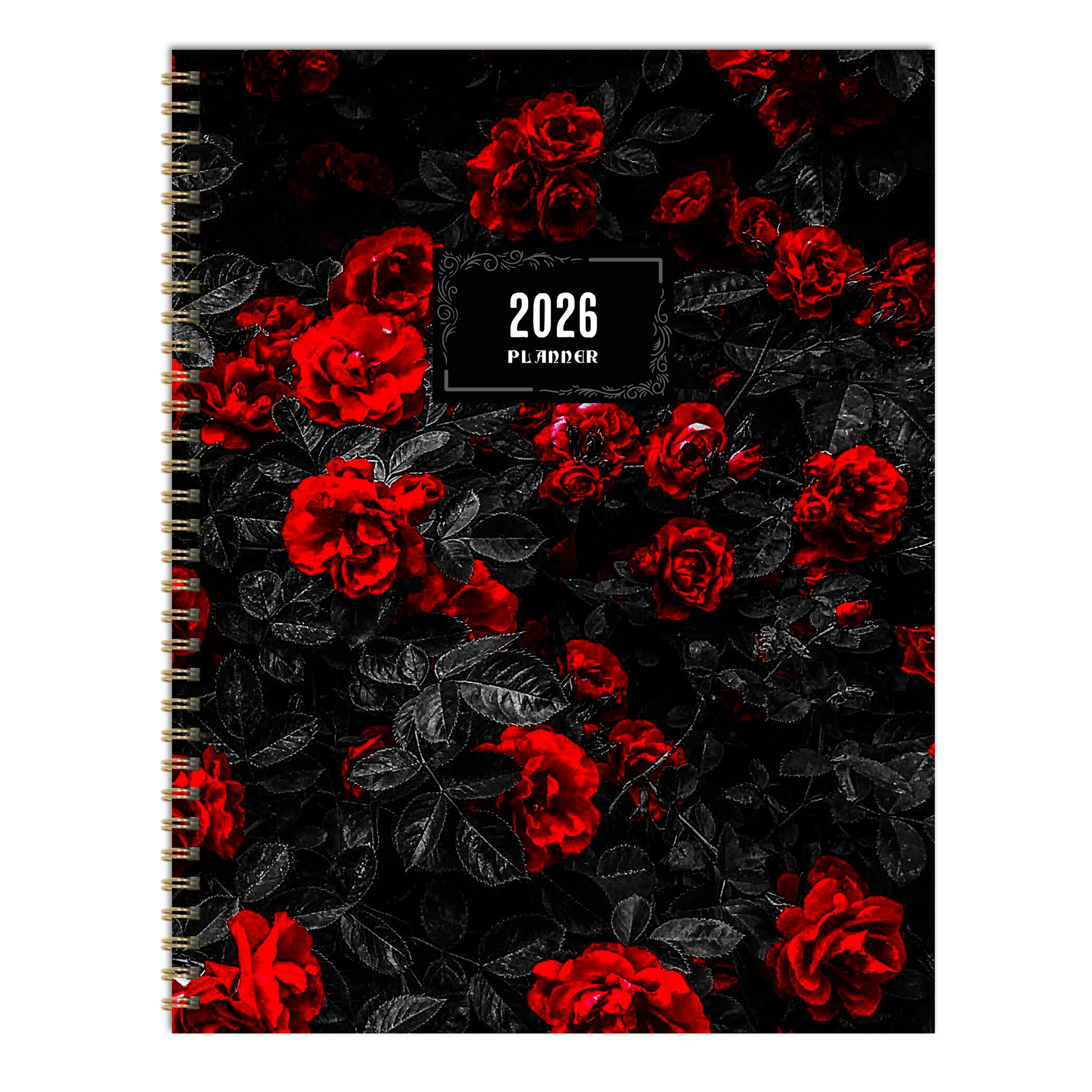 2026 Red Roses - Large Monthly & Weekly Pocket Diary/Planner