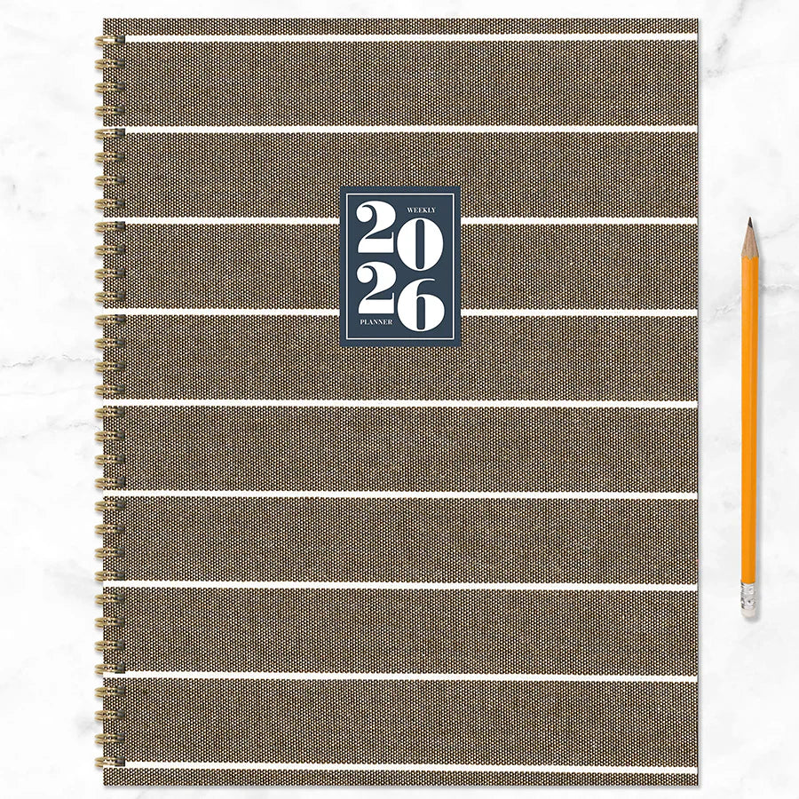 2026 Linen - Large Monthly & Weekly Pocket Diary/Planner