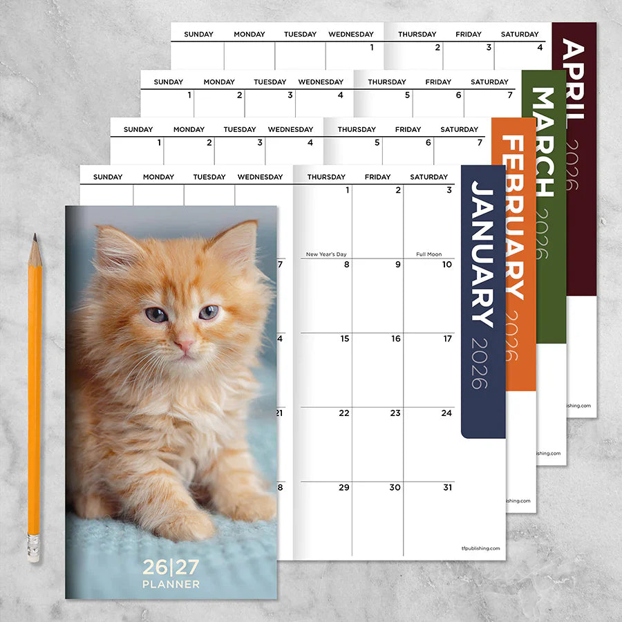 2026-2027 Kitten - Small Monthly Pocket Diary/Planner