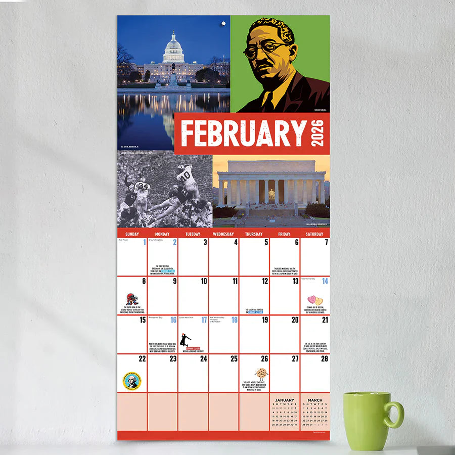 2026 HBD USA-250 Years! - Square Wall Calendar