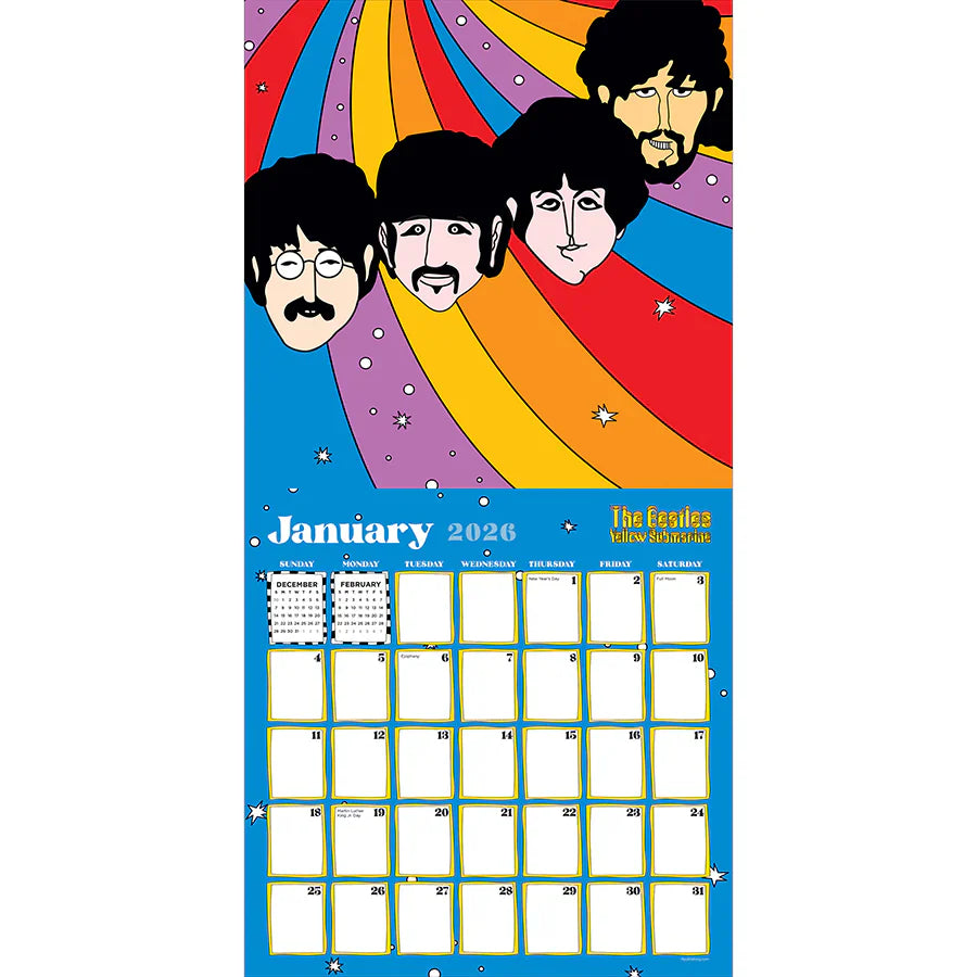 2026 The Beatles: Yellow Submarine - Square Wall Calendar